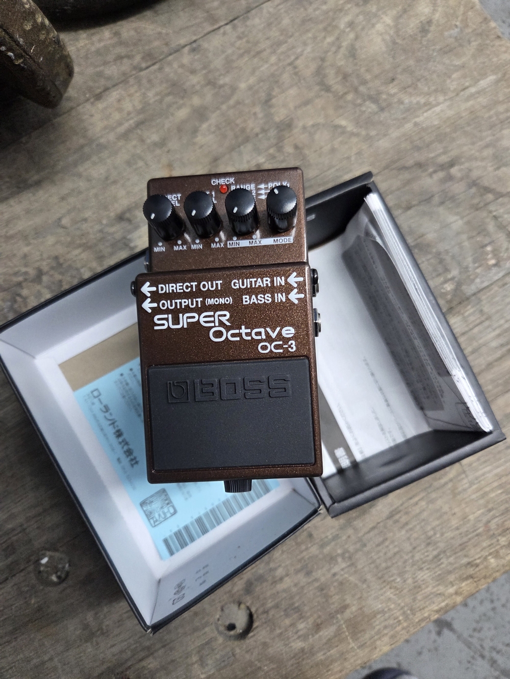 Boss Super Octave OC-3 Pedal — Metallic Brown with Black Switch